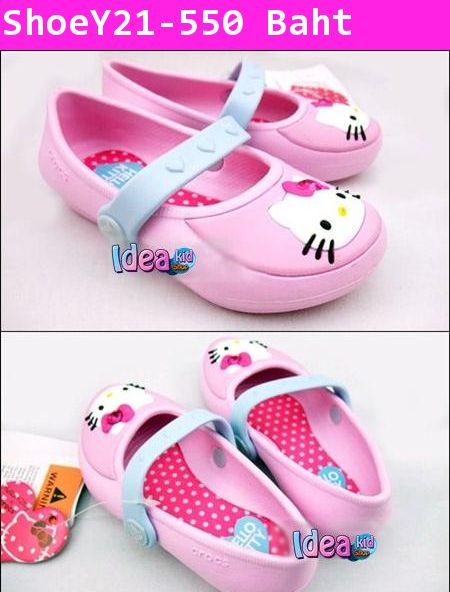 รองเท้า Crocs Kitty สีชมพู