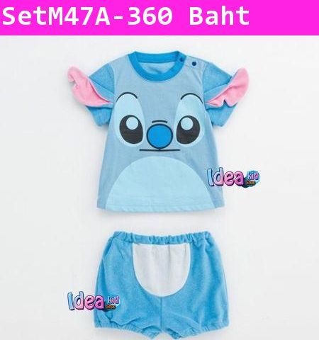 ชุดเสื้อกางเกงหนูน้อยแฟนพันธุ์แท้ Stitch