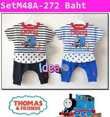 ชุดเสื้อกางเกง Thomas THE BLUE ENGINE สีดำ