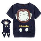 ชุดเสื้อกางเกง-little-monkey-สีกรมท่า