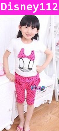 ชุดเสื้อกางเกง Daisy Duck สีชมพู