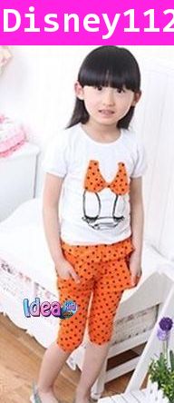 ชุดเสื้อกางเกง Daisy Duck สีส้ม