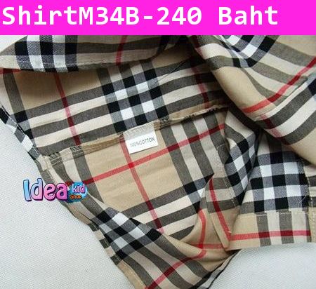 เสื้อเชิ้ตแขนสั้น Burberry สุดหล่อ B