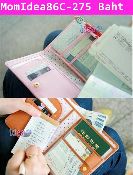 กระเป๋า Passport Mini Journey สีน้ำตาล